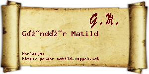 Göndör Matild névjegykártya