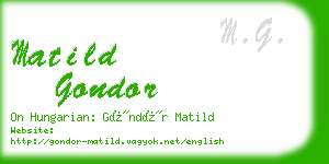matild gondor business card
